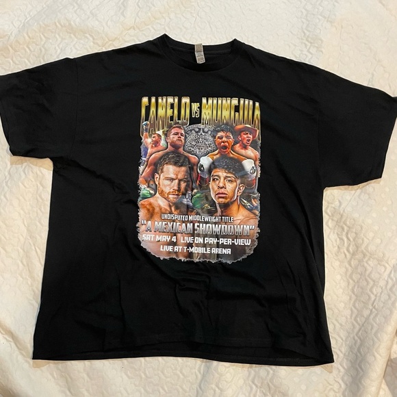 Canelo Vs Mungia Fight T SHIRT BLACK T Mobile Arena Size 2XL SAT May 4 Tee Men’s - Picture 2 of 7